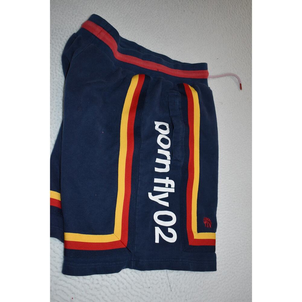 Vintage Style Born Fly Gym Sweat Shorts‎ Mens Size Medium Any Town USA Blue